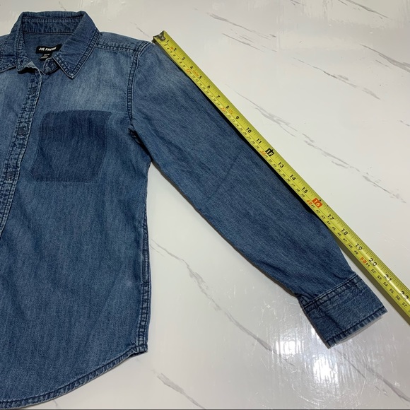 Joe Fresh Blue Denim Longs Sleeves Size XS - Picture 9 of 9